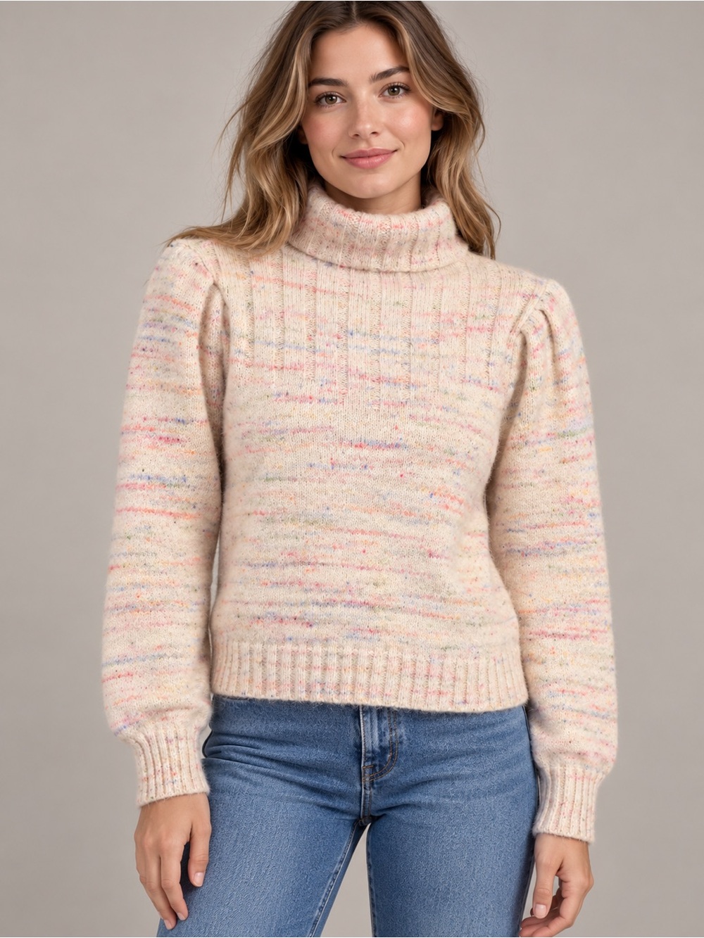 Citizens of Humanity Claudia Turtleneck Confetti Sweater Size XS